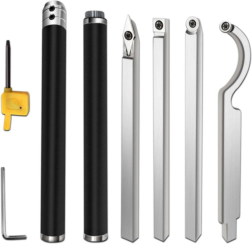 20 Pc Carbide Tipped Wood Lathe Turning Tools Set with Aluminum Carry Case C1121