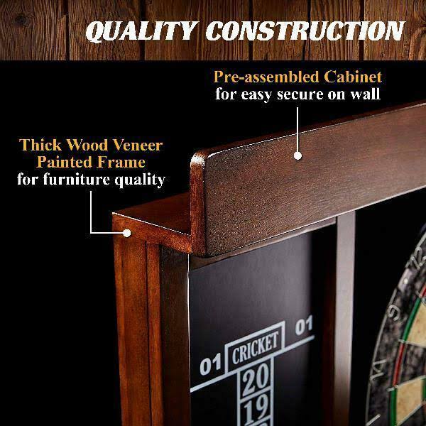 40 inch Dartboard Cabinet with LED Light T12169