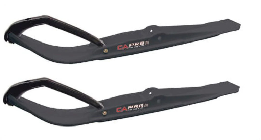 Black Razor Snowmobile Skis with 4" Round Bars Complete Kit J422813