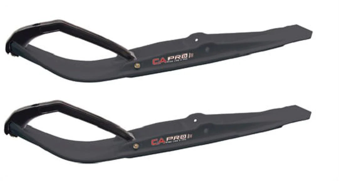 Black Razor Snowmobile Skis with 4" Round Bars Complete Kit J422813