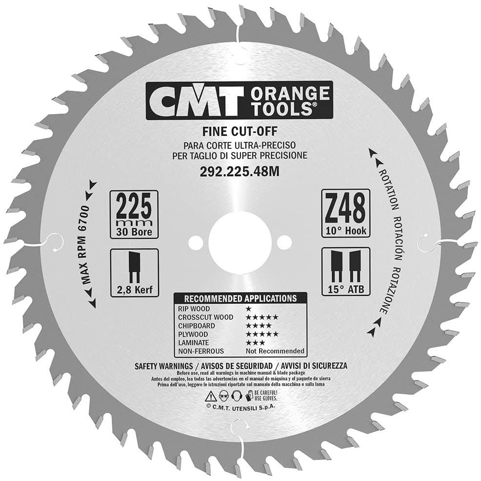Circular Saw Blade 225 x 2.8 x 30 Z 48 ATB 15 Degrees H48739