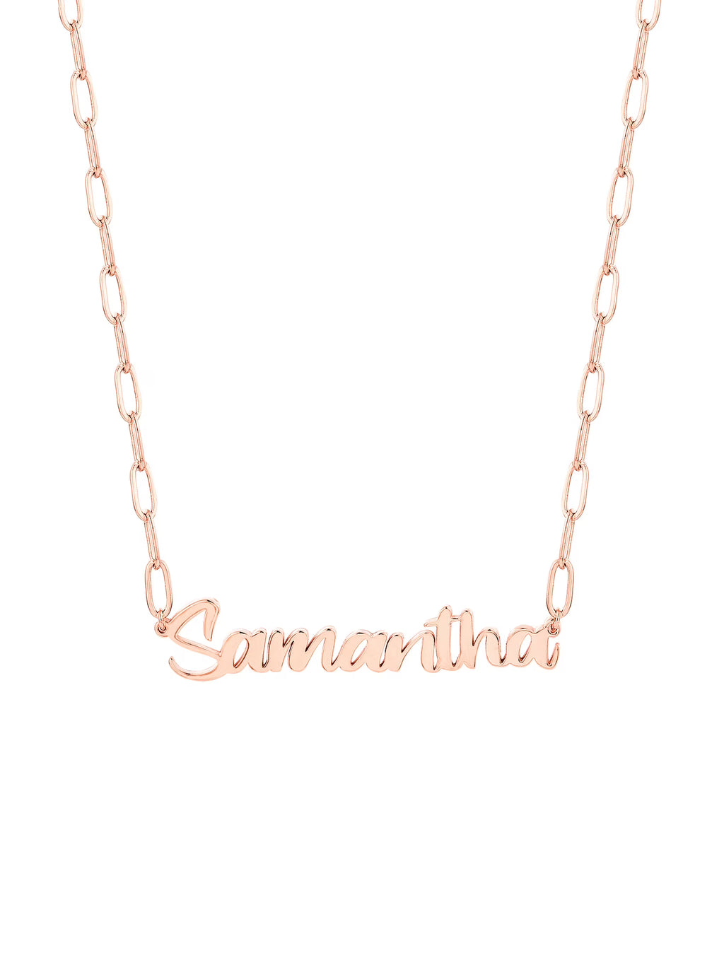 Sterling Silver Paper Clip Chain Necklace Y1948