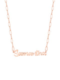 Sterling Silver Paper Clip Chain Necklace Y1948
