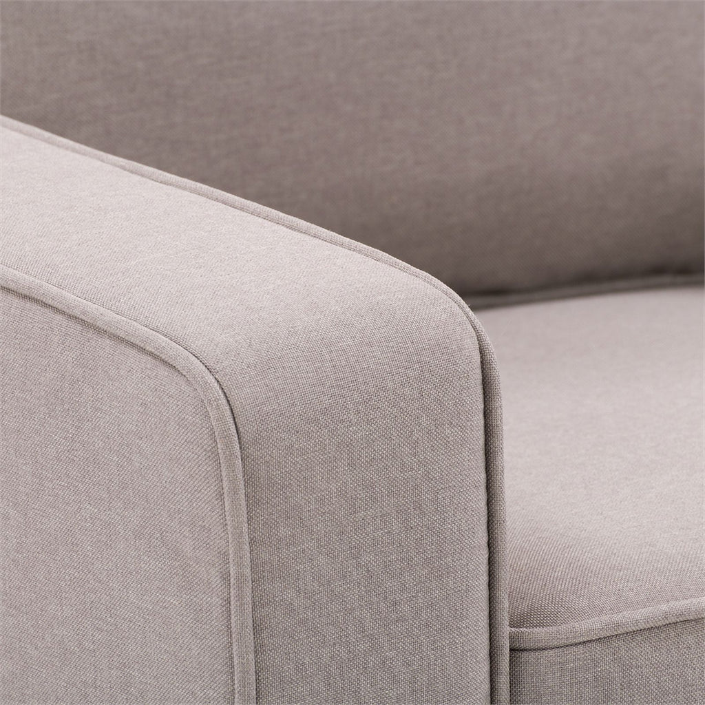 Taupe Brown Fabric Three Seater Sofa I133