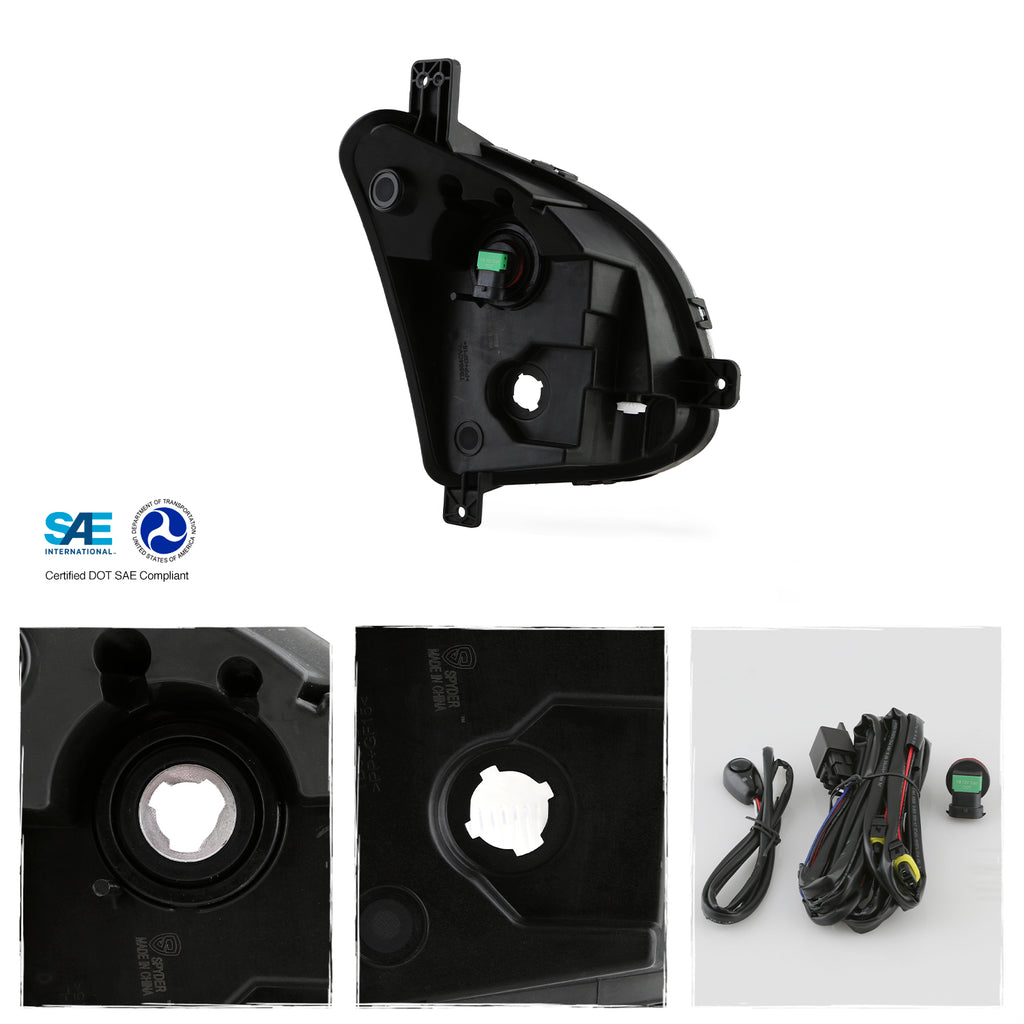 Fog Light Driver Left Side with Bulb Screw Replacement C8897