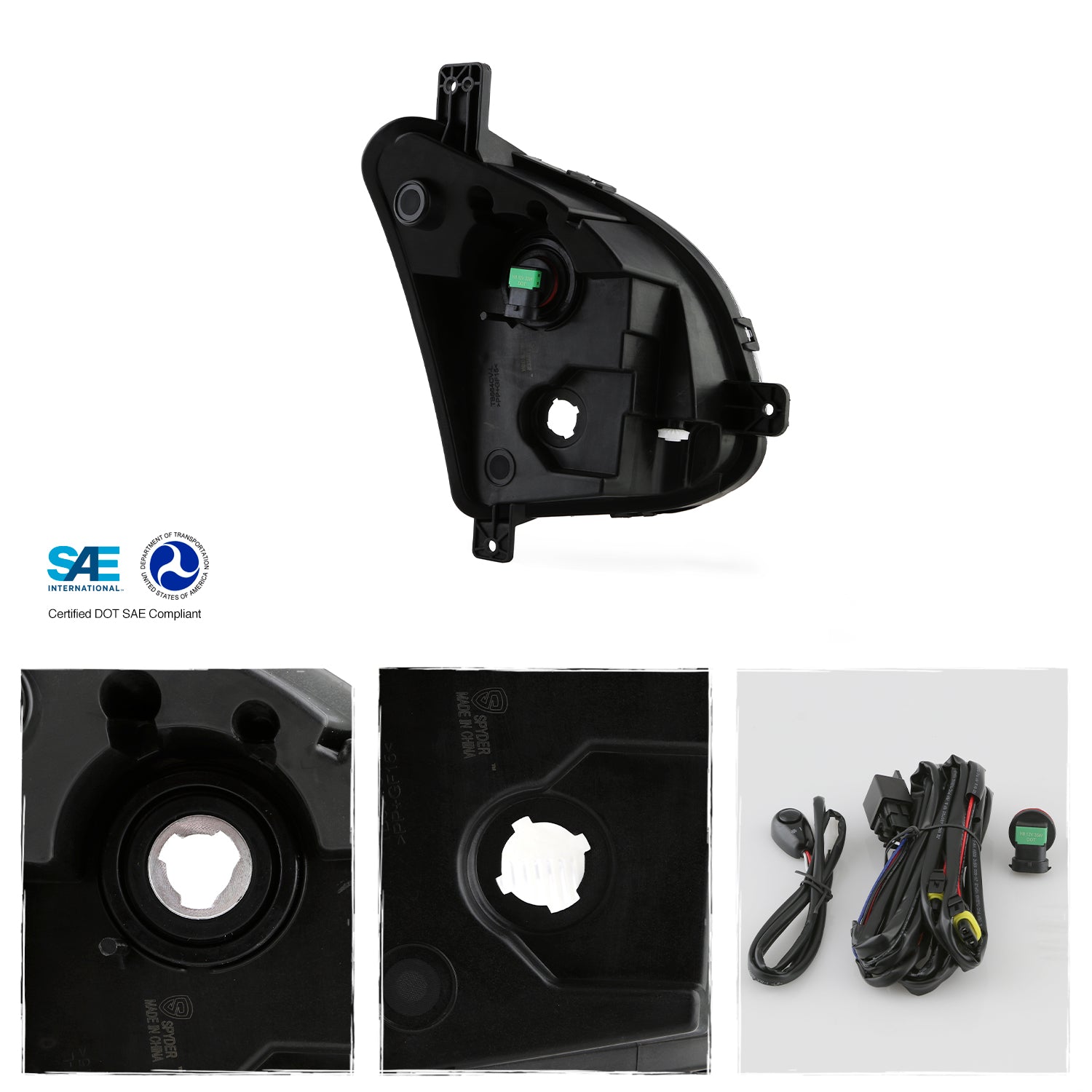 Fog Light Driver Left Side with Bulb Screw Replacement C8897