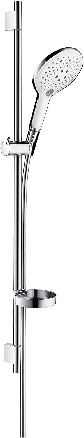 White/Chrome Hand Shower and Shower Rail Set E527188
