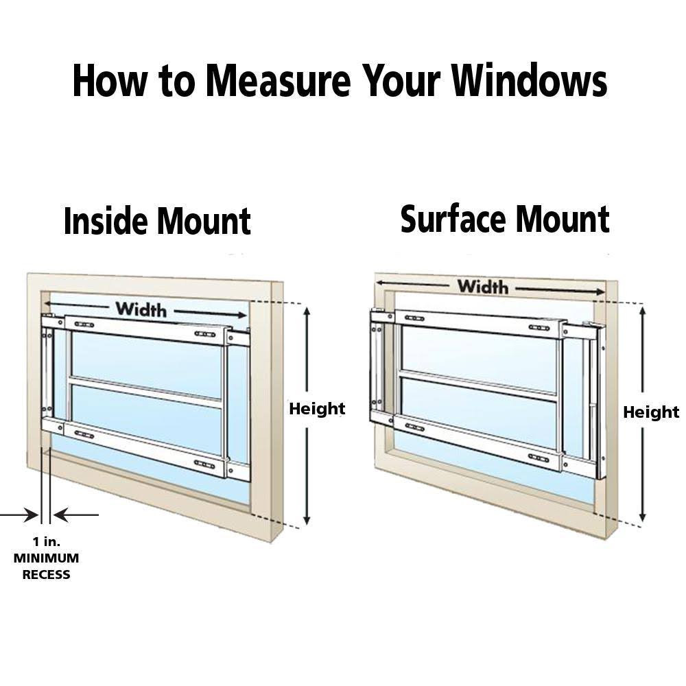White 4-Bar Adjustable Width Window Guard N478