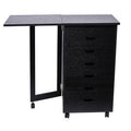 7 Drawer Wood Filing Cabinet with Desk N88152