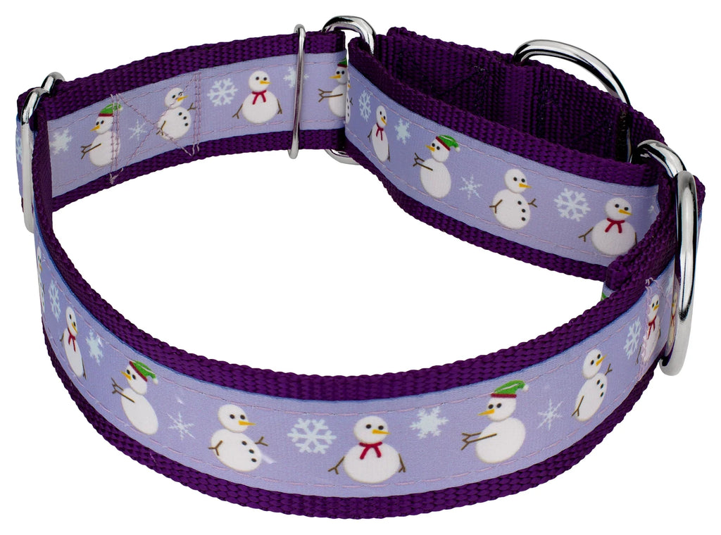 Snowman Martingale Dog Collar, 1 1/2 inch, Large Z3884