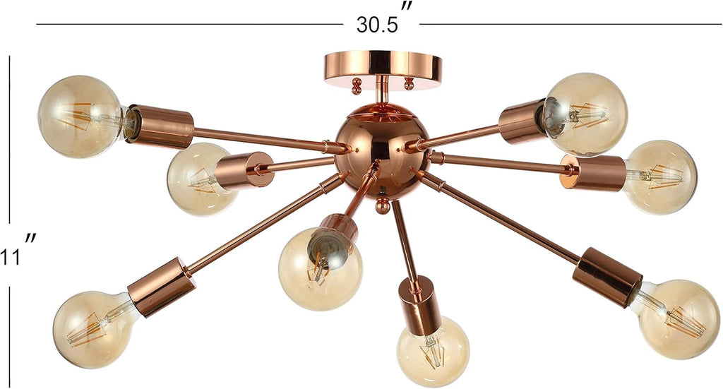 Copper Metal LED Flush-Mount Light I15722