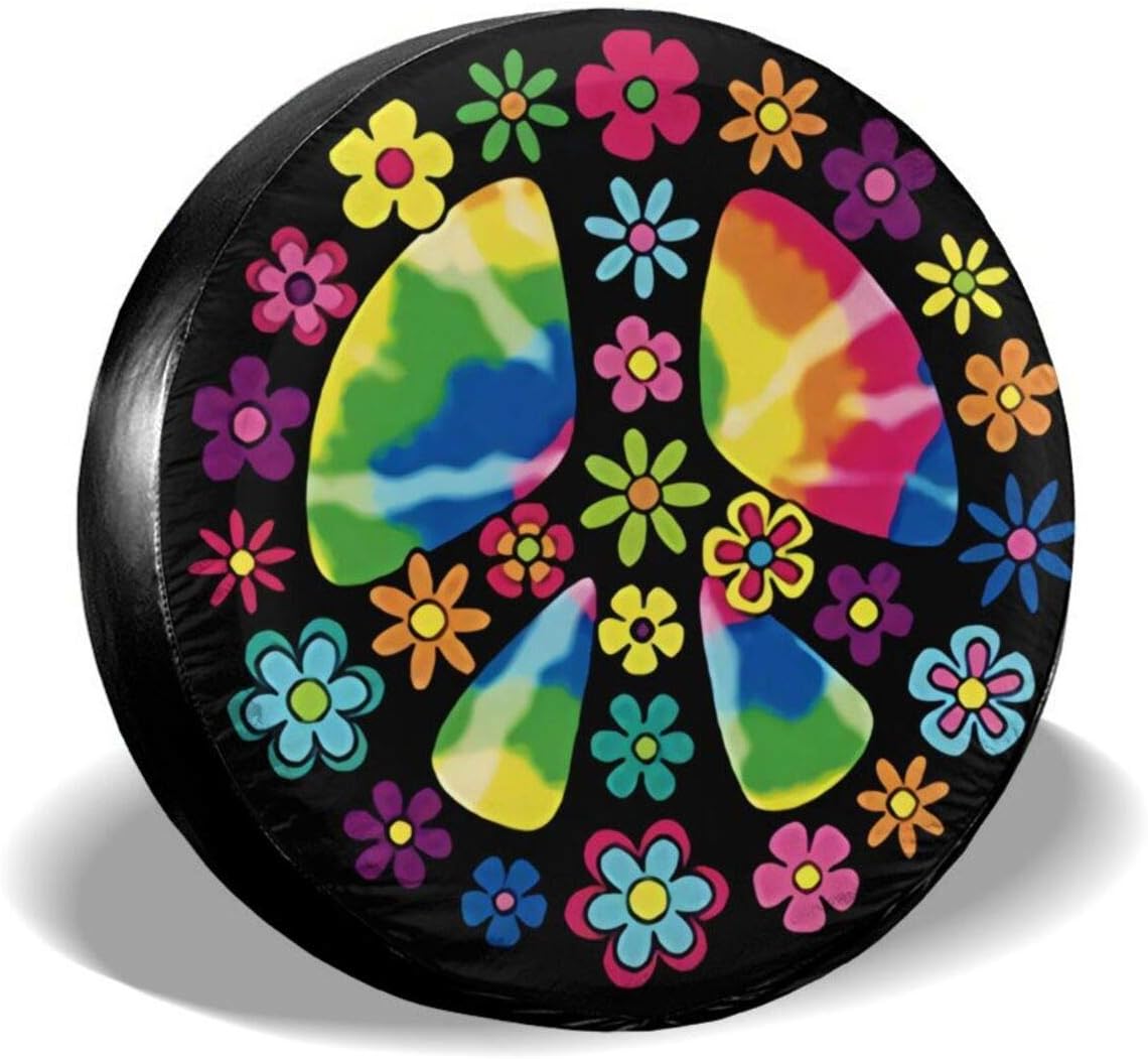 Peace Sign Waterproof Wheel Tire Covers Pack of 2 S60233